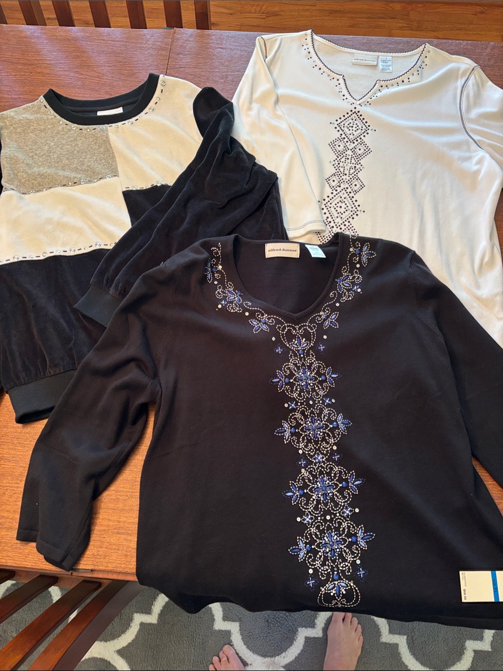 Alfred Dunner trio of sweaters